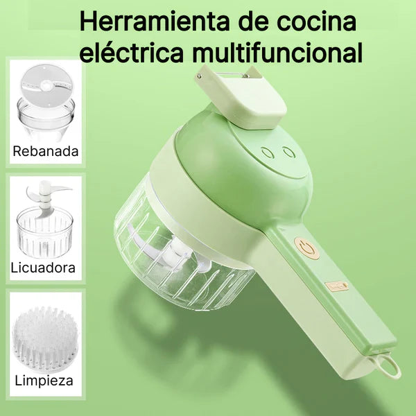 Cortador de Verduras Eléctrico Multifuncional 4 en 1