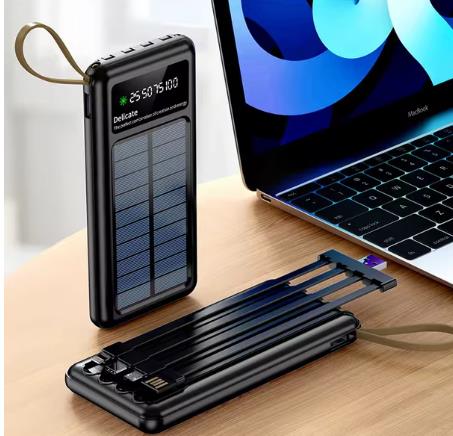 CARGADOR PORTATIL CON PANEL SOLAR 20000mAh